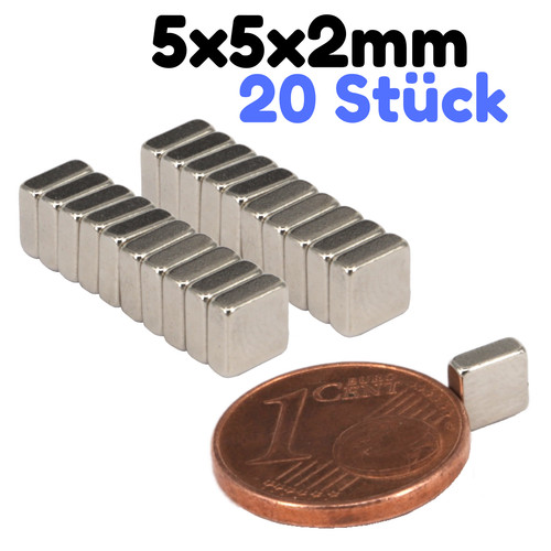 Neodym magnet quader - 20,
