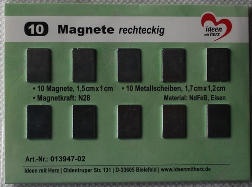 Mini magnete rechteckig - mini-magnete,