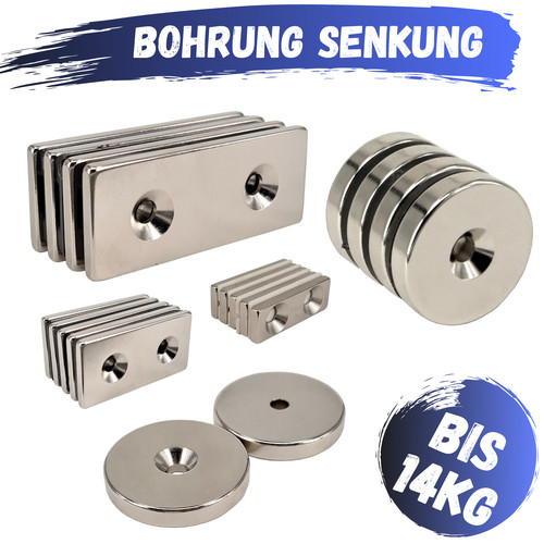 Neodym magnete mit loch - mit,