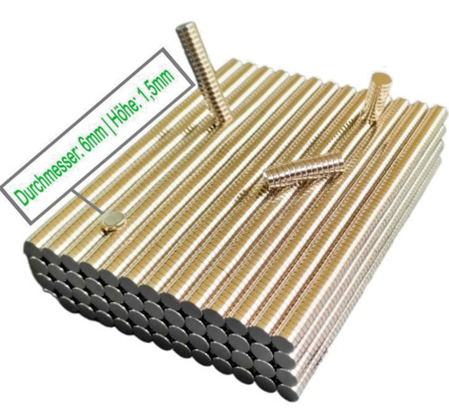 Mini neodym magnete ø6x1 5mm - mini, Ø6x1,5mm