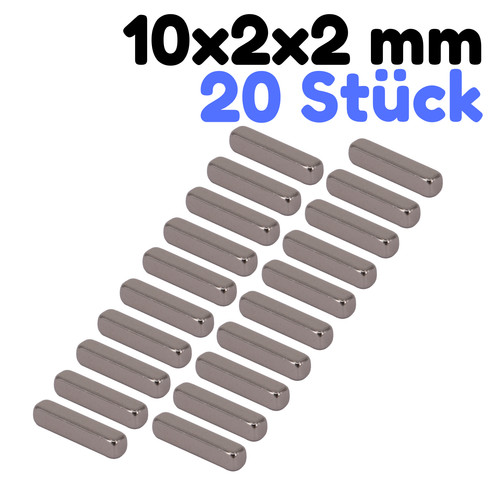 Neodym magnet quader 10x2x2 - neodym,