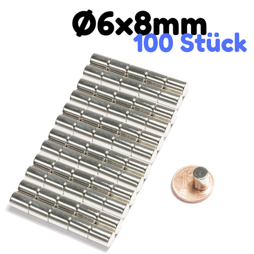100x neodym magnete stabmagnet - 100x,
