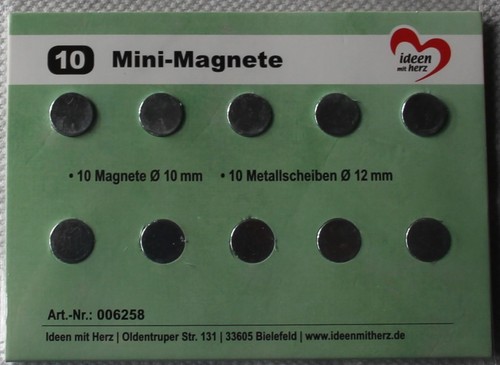 Mini magnete rund mm - 10,